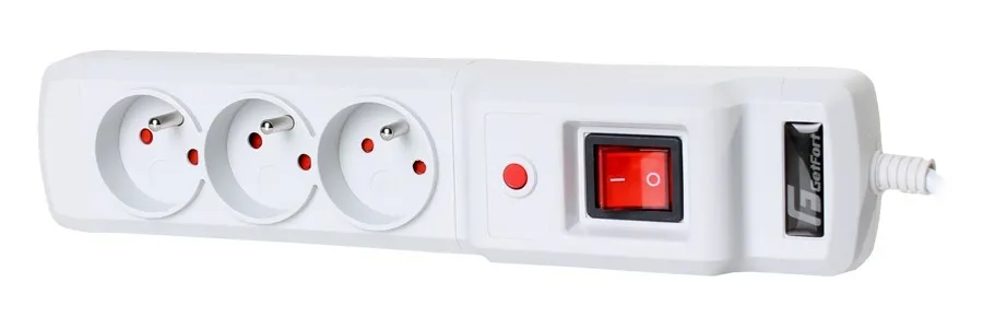 Listwa zasilająca antyprzepięciowa Getfort 3A 5m Szara