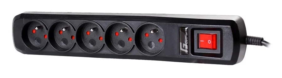 Listwa zasilająca antyprzepięciowa Getfort 5A 3m Czarna