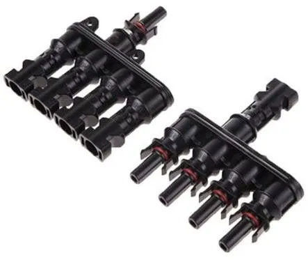 KONEKTOR RÓWNOLEGŁY MĘSKI + ŻEŃSKI MC4 4-*1