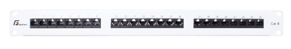 PATCH PANEL UTP CAT.6 24 PORTY SZARY PGF-6UTP24-B5-G GETFORT