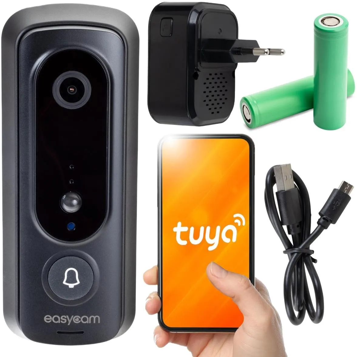 Bezprzewodowy dzwonek z kamerą Wi-Fi, Tuya EasyCam EC-VDB2