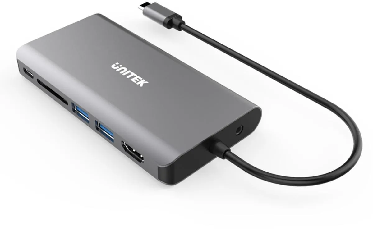 Unitek D1019B Hub USB-C 3.1 8w1 z Power Delivery 100W
