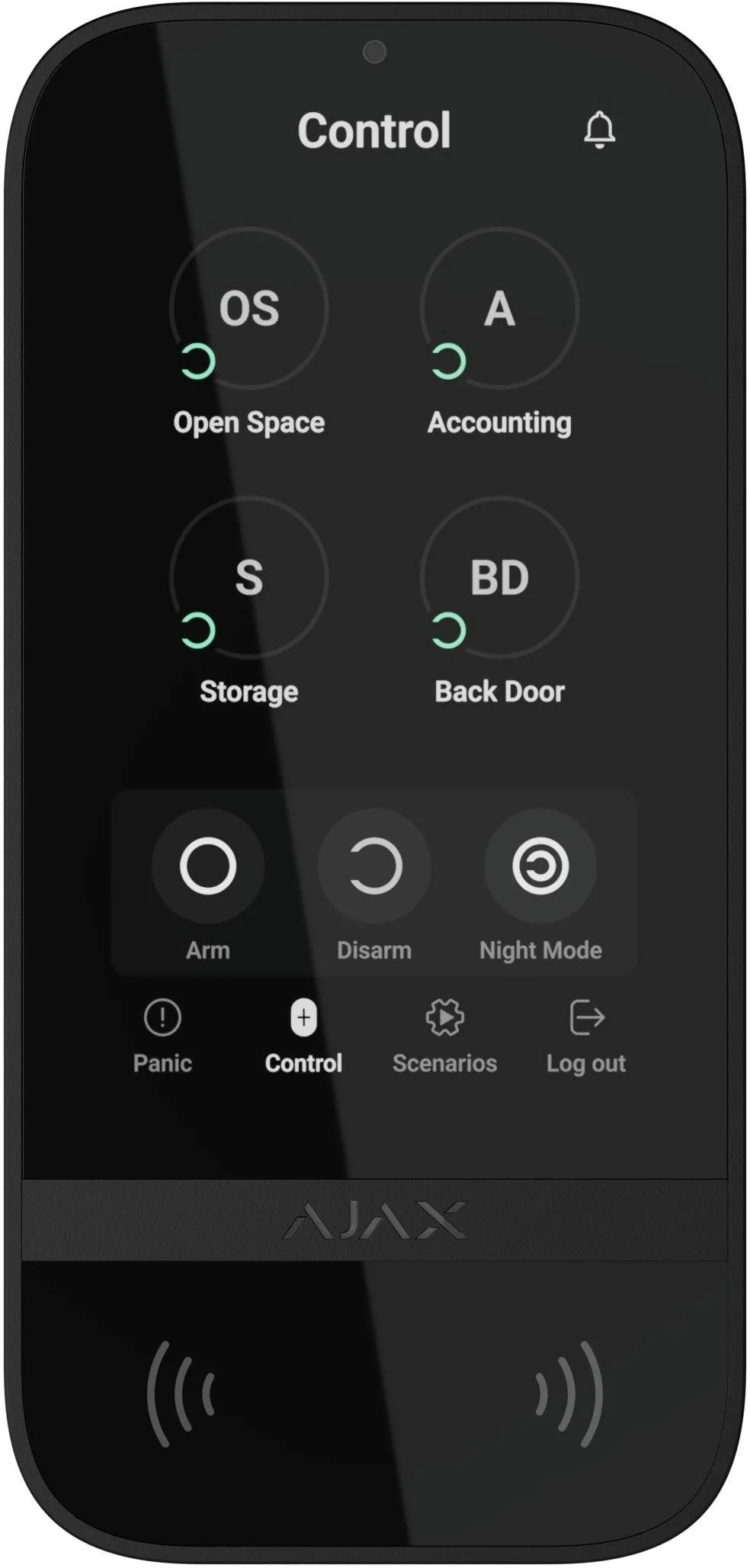 AJAX KeyPad TouchScreen black - Fibra