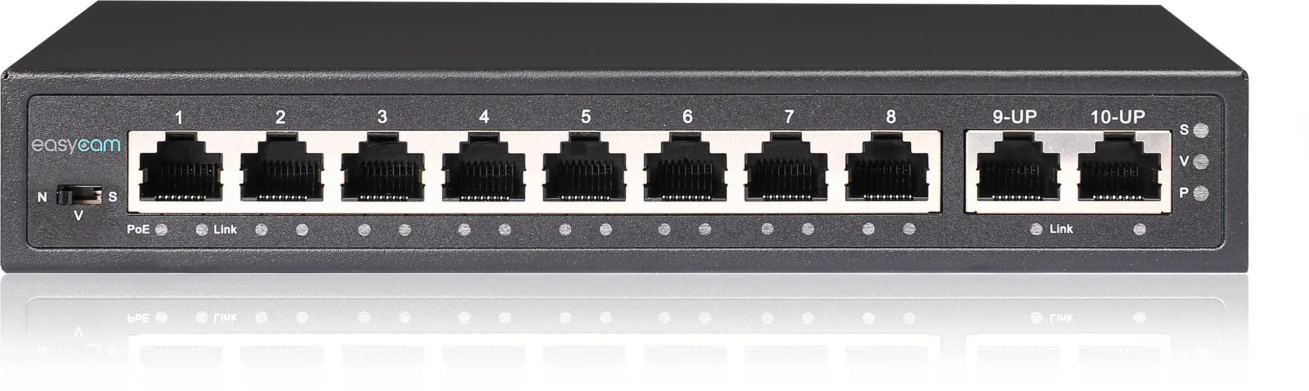 Switch PoE EasyCam 8FE x POE + 2FE UPLINK 96W