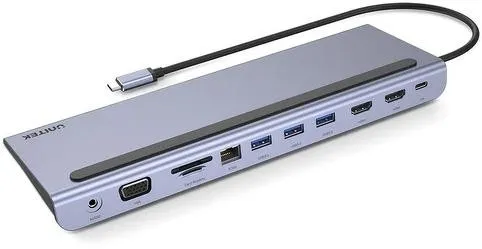 Unitek Hub USB 11 w 1, USB-C, RJ45, MST, 100W PD