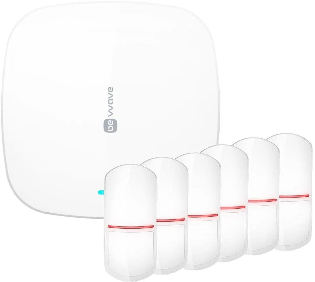 Zestaw alarmowy BE Wave Centrala, 6x czujka ruchu PIR