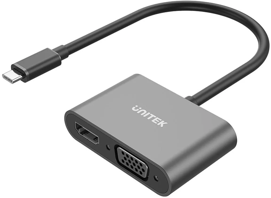 OUTLET_1: Unitek Adapter USB-C na HDMI 4K i VGA FullHD