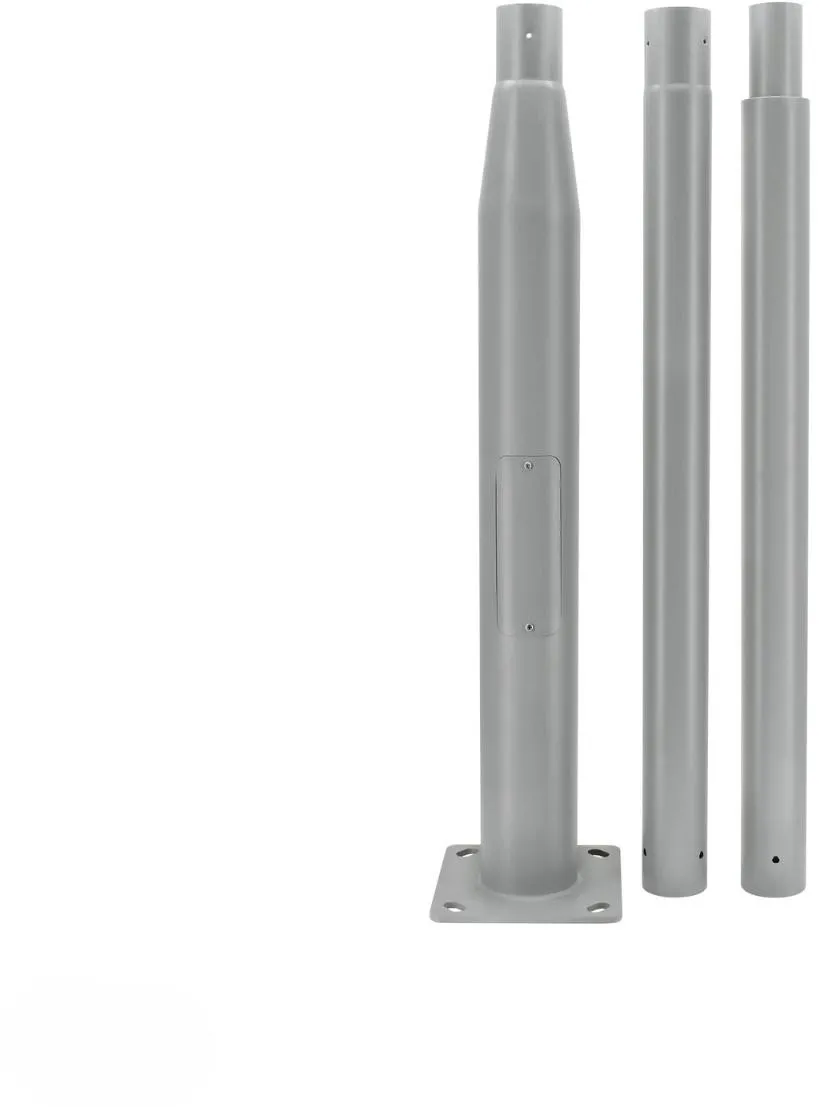 Słup oświetleniowy BEMKO składany 3 m 160×160 mm fi 60 mm szary