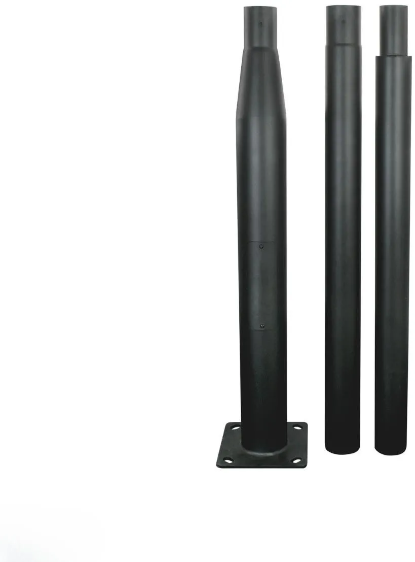 Słup oświetleniowy BEMKO składany 3 m 160×160 mm fi 60 mm czarny