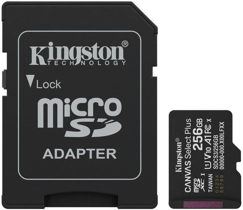 Karta pamięci microSD Kingston Canvas Select Plus microSDXC C10 UHS-I 256GB