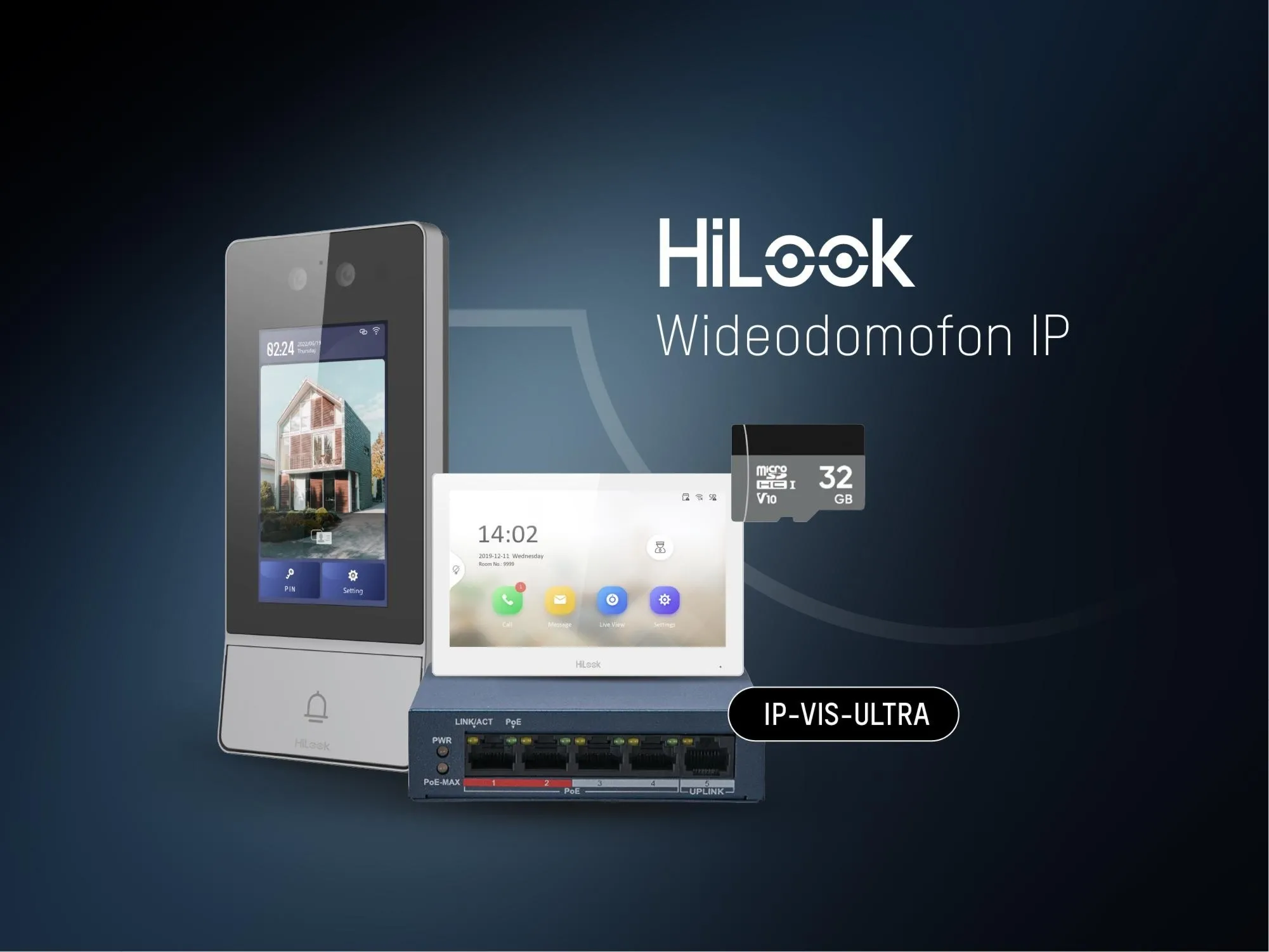 Zestaw wideodomofonowy IP Hilook by hikvision IP-VIS-Ultra-W