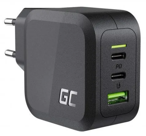 OUTLET_5: ŁADOWARKA SIECIOWA Green Cell PowerGan 65W 2xUSB-C 1xUSB-A CHARGC08