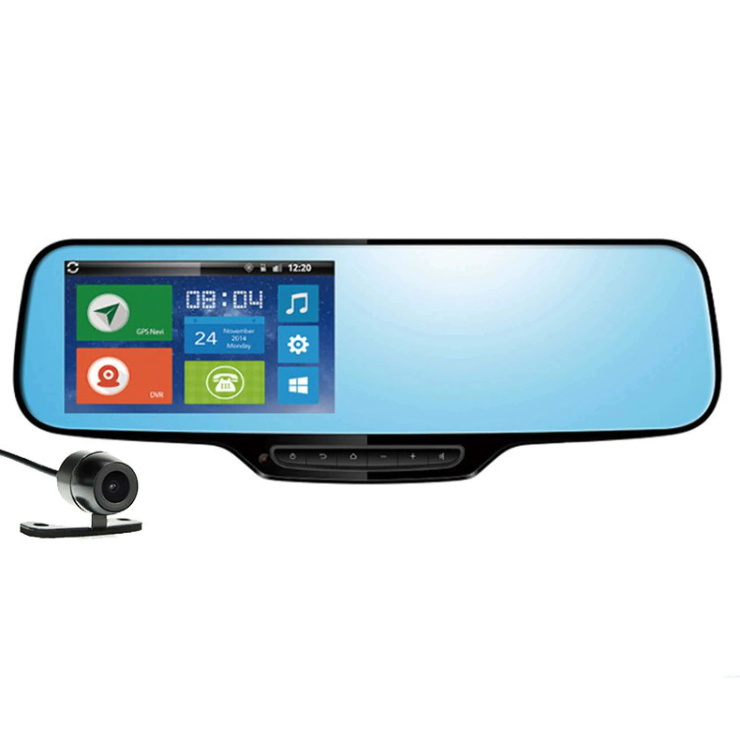 Kamera + kamera cofania + lokalizacja GPS + nawigacja samochodowa  Orllo LX-400GTL PRO - na lusterko, kamera przód i tył