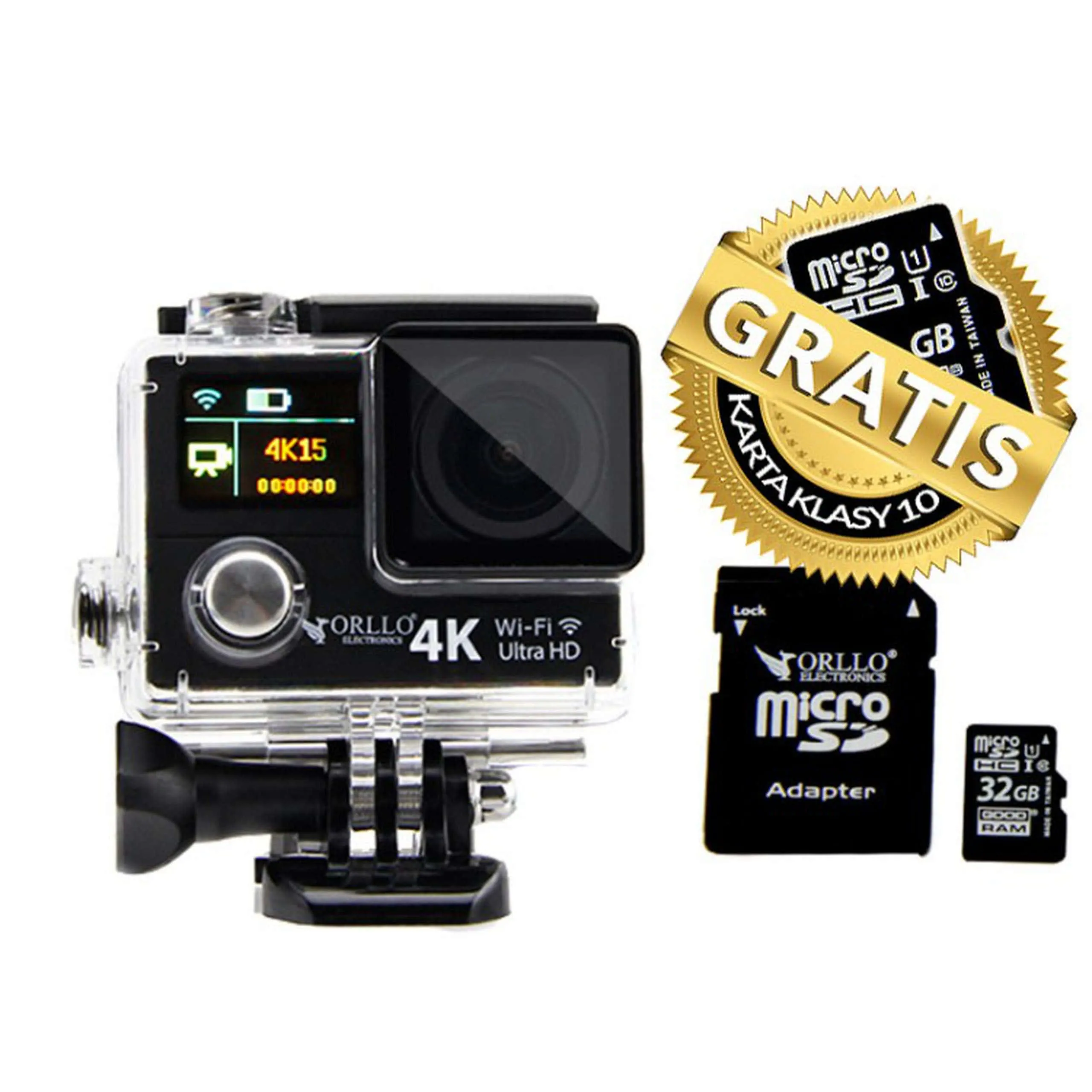 Kamera Sportowa SLIM 4K ORLLO eXtreme X3 + 32GB