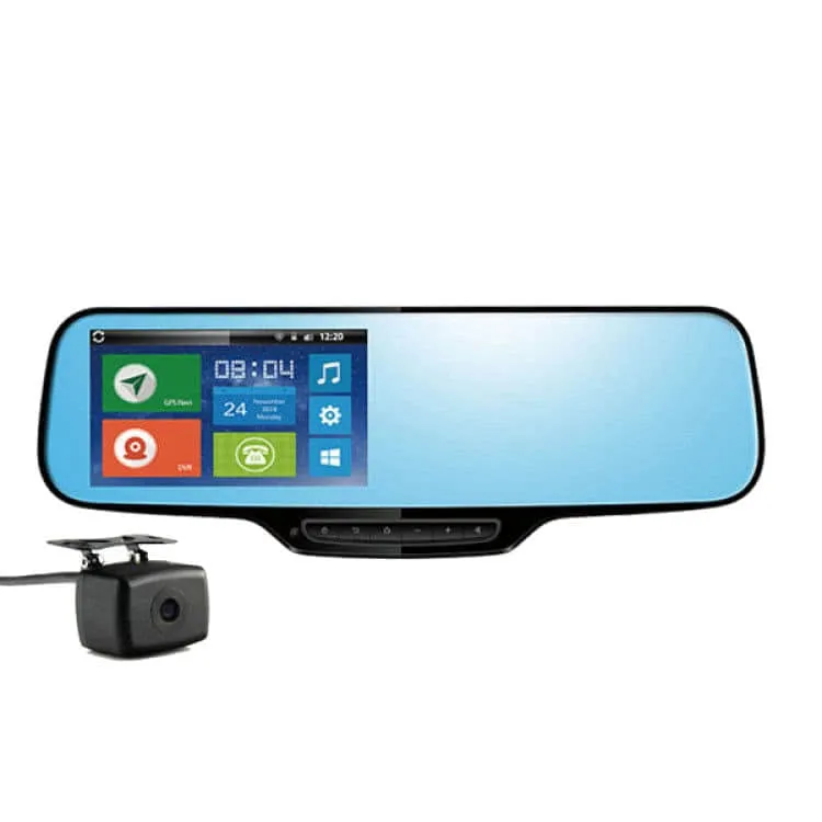 Kamera + kamera cofania + lokalizacja GPS + nawigacja samochodowa Orllo LX-400GTL DUAL PRO - na lusterko, kamera przód i tył