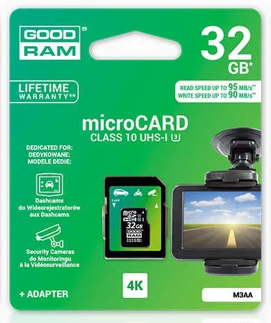 Karta pamięci micro SDXC 32GB GOODRAM klasa 10 UHS-I U3 M3AA-0320R11 95 MB/s / 90 MB/s