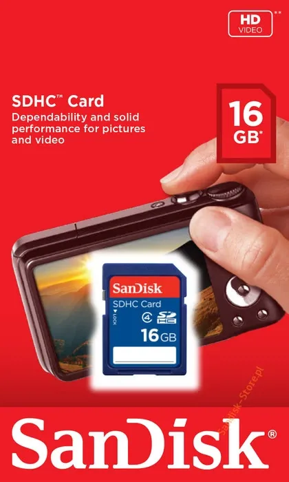 Karta pamięci SDHC 16GB SANDISK klasa 4