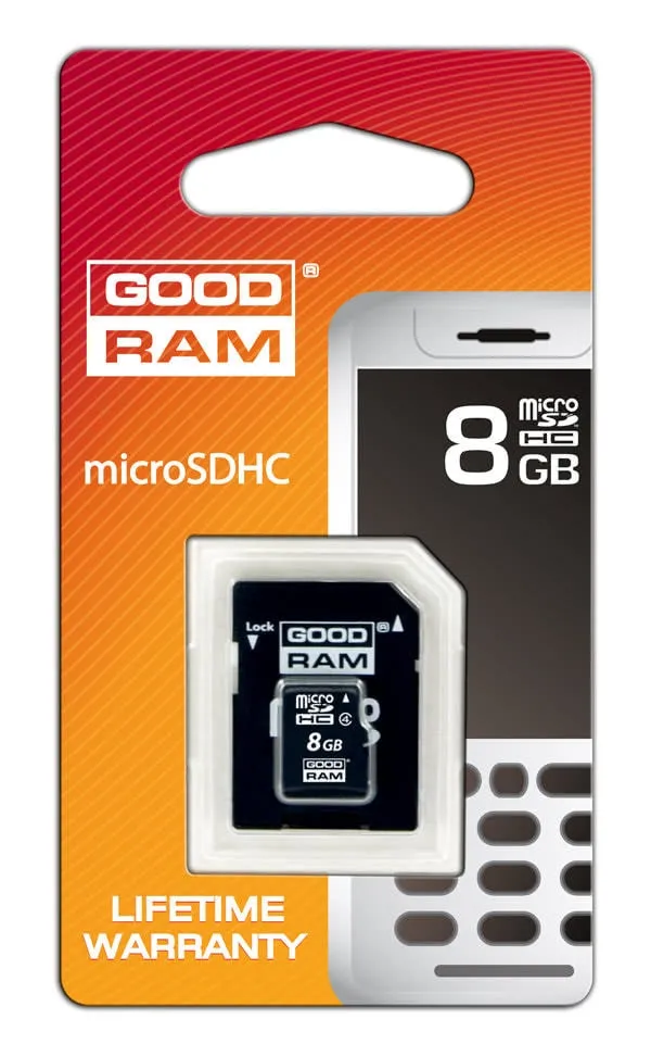 Karta microSD z adapterem 8GB klasa 4 GOODRAM