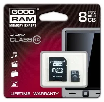 Karta microSD z adapterem 8GB klasa 10 GOODRAM