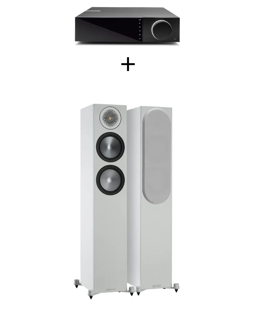 PROMO Zestaw kolumn Monitor Audio Bronze 200 + wzmacniacz strumieniowy Cambridge EVO 75 Kolor: Biały