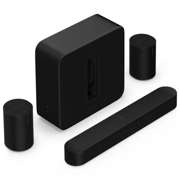 Zestaw Sonos BEAM + 2 x ERA 100 + SUB 4 Kolor: Czarny