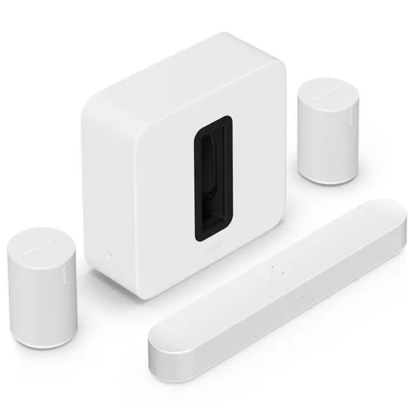 Zestaw Sonos BEAM + 2 x ERA 100 + SUB 4 Kolor: Biały