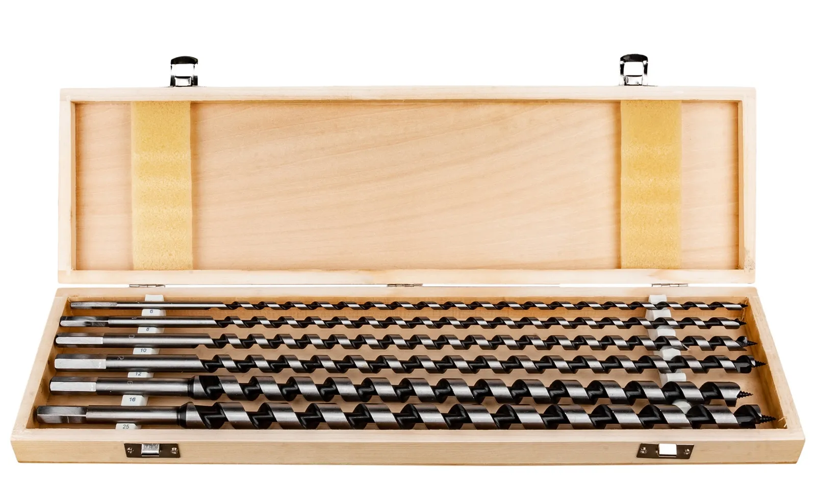 Zestaw wierteł do drewna (wiertło) 6-25 460MM 6szt SILVER