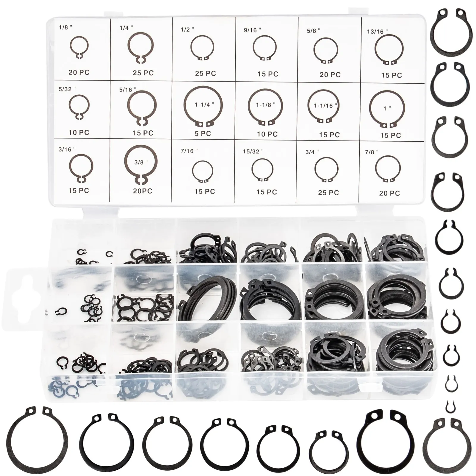 Pierścienie segera osadcze zewnętrzne 300 el SILVER