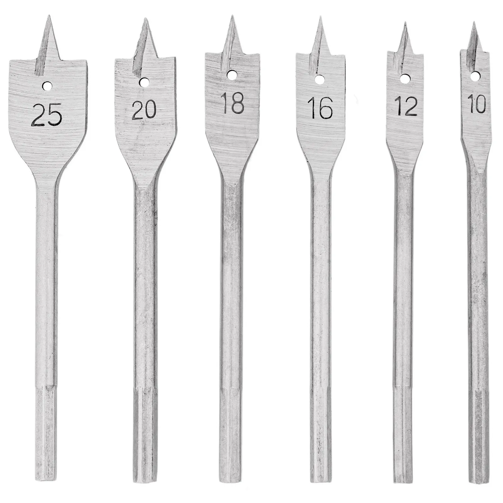 Wiertła do drewna łopatkowe piórkowe zestaw 10-25mm 6el YATO