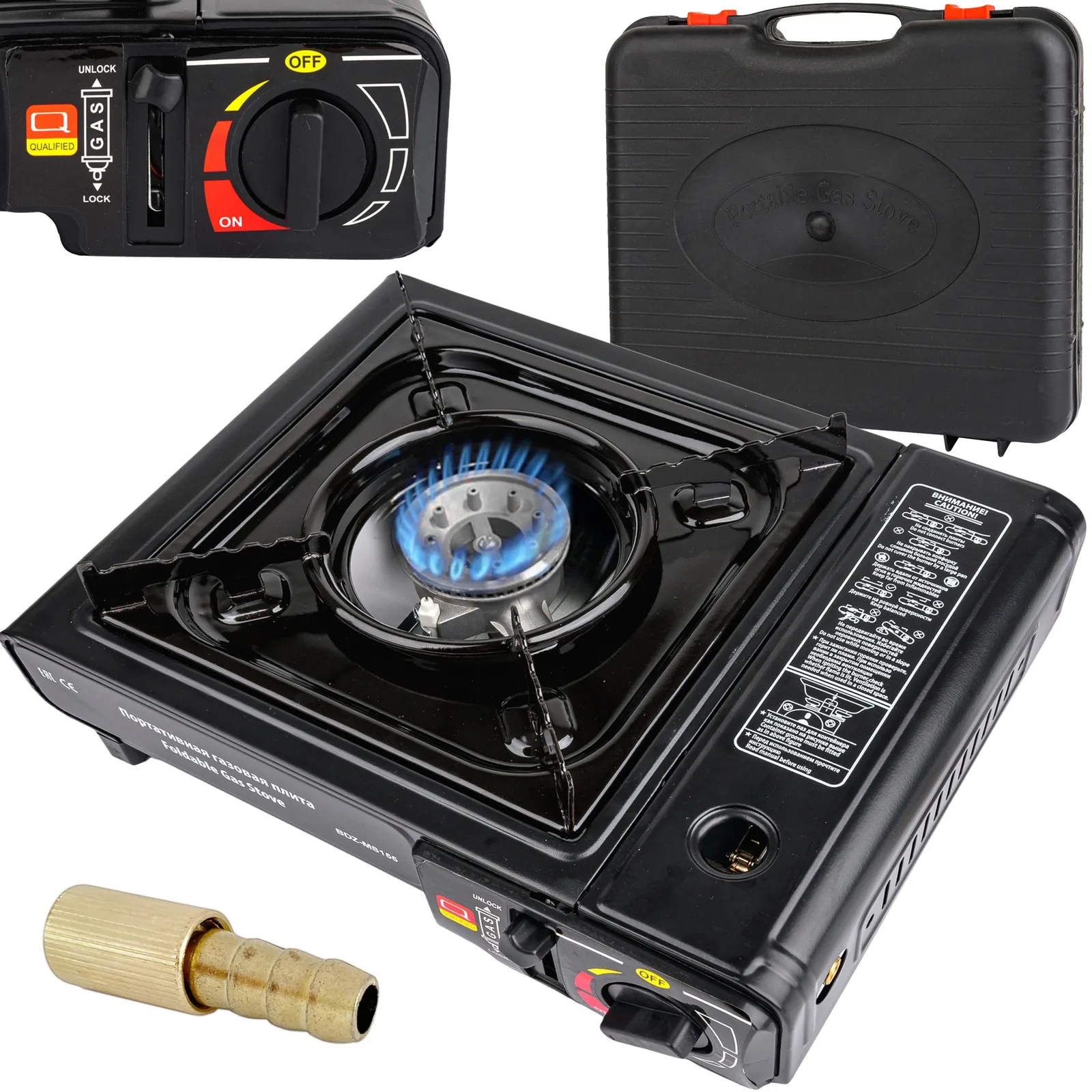 Gazowa kuchenka turystyczna polowa jednopalnikowa 2,5 kW kartusze GEKO