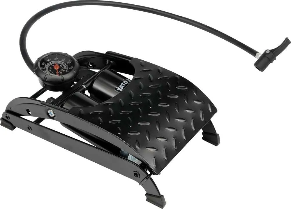 Pompka nożna dwutłokowa z manometrem YATO