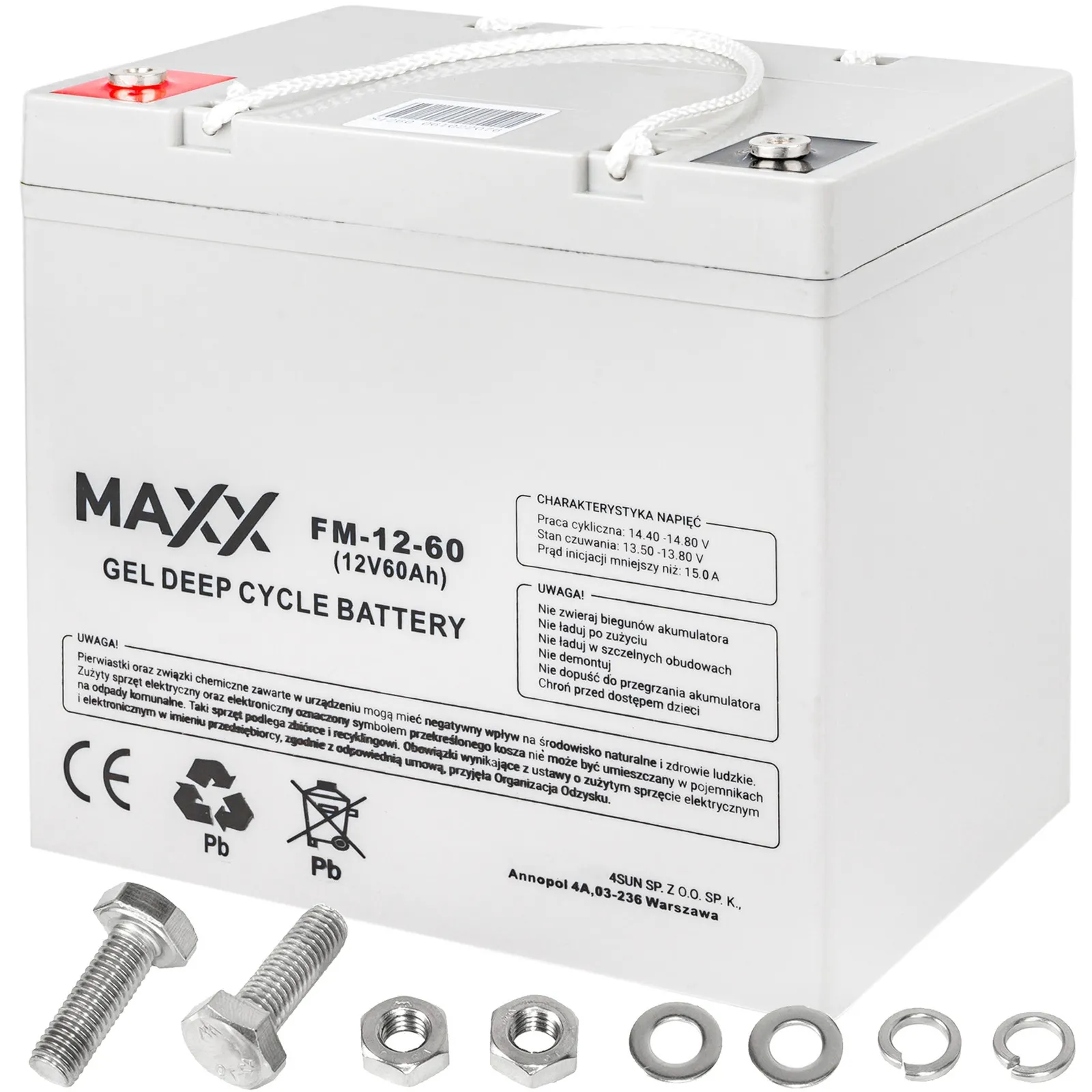 Akumulator żelowy DEEP CYCLE MAXX 60Ah 12V