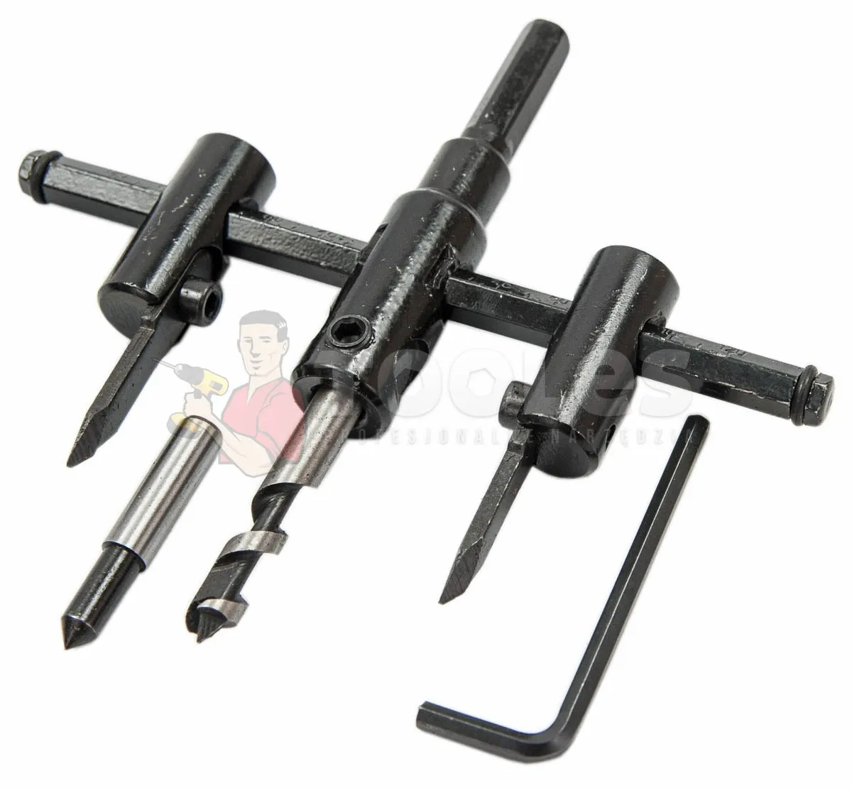 Otwornica nastawna do drewna i płyt gipsowych 30-120 mm GEKO