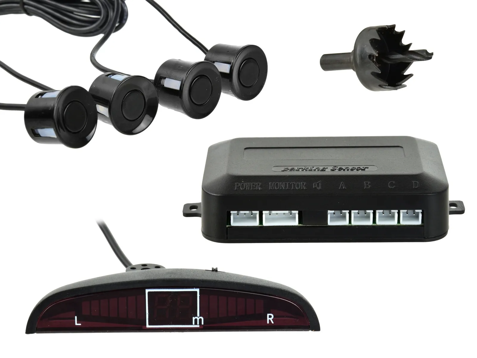 Czujniki parkowania/cofania LCD 4 sensory parktronic GEKO