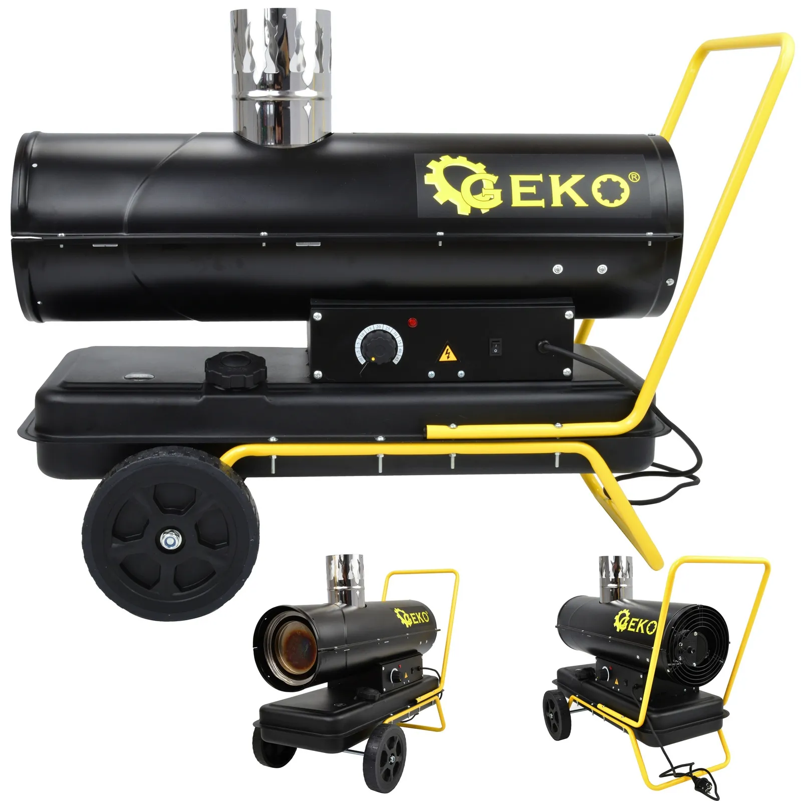 Nagrzewnica olejowa z termostatem 25kW (odprowadzanie spalin) GEKO