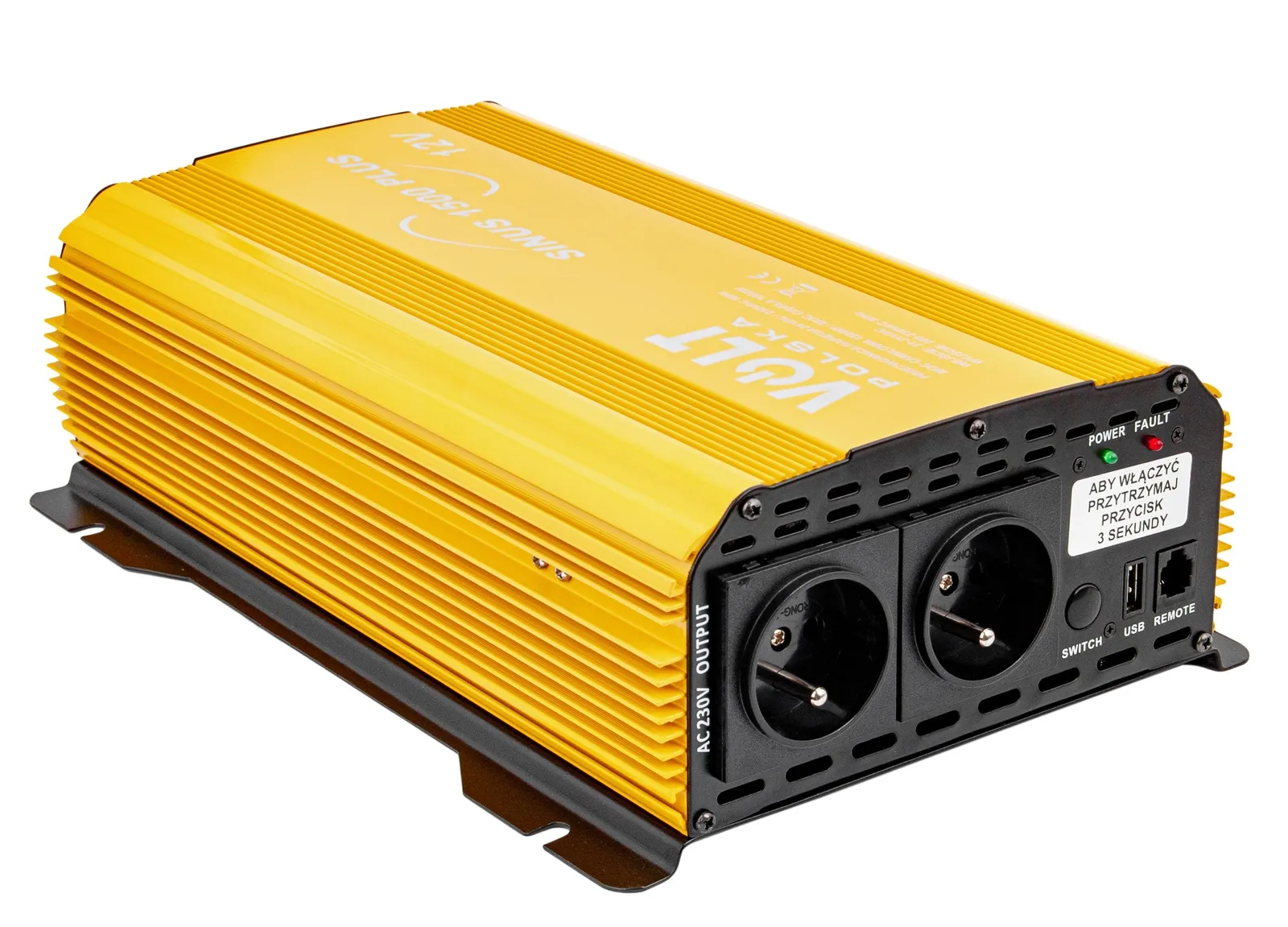 Przetwornica napięcia prądu SINUS 1500 PLUS (12V/230V 1000/1500W) VOLT POLSKA