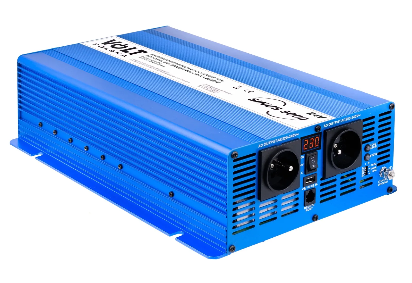 Przetwornica SINUS 2500 ECO LCD (24V/230V) (5000/2500W) VOLT POLSKA
