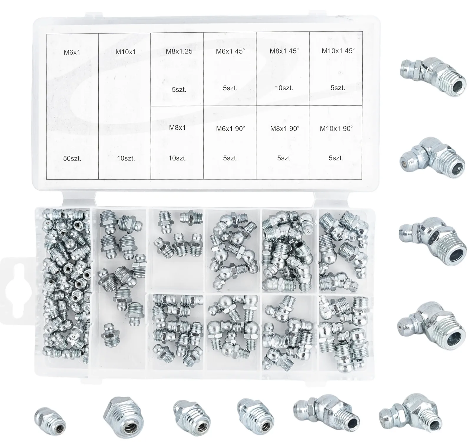 Zestaw kalamitki smarowniczki 110 sztuk SILVER