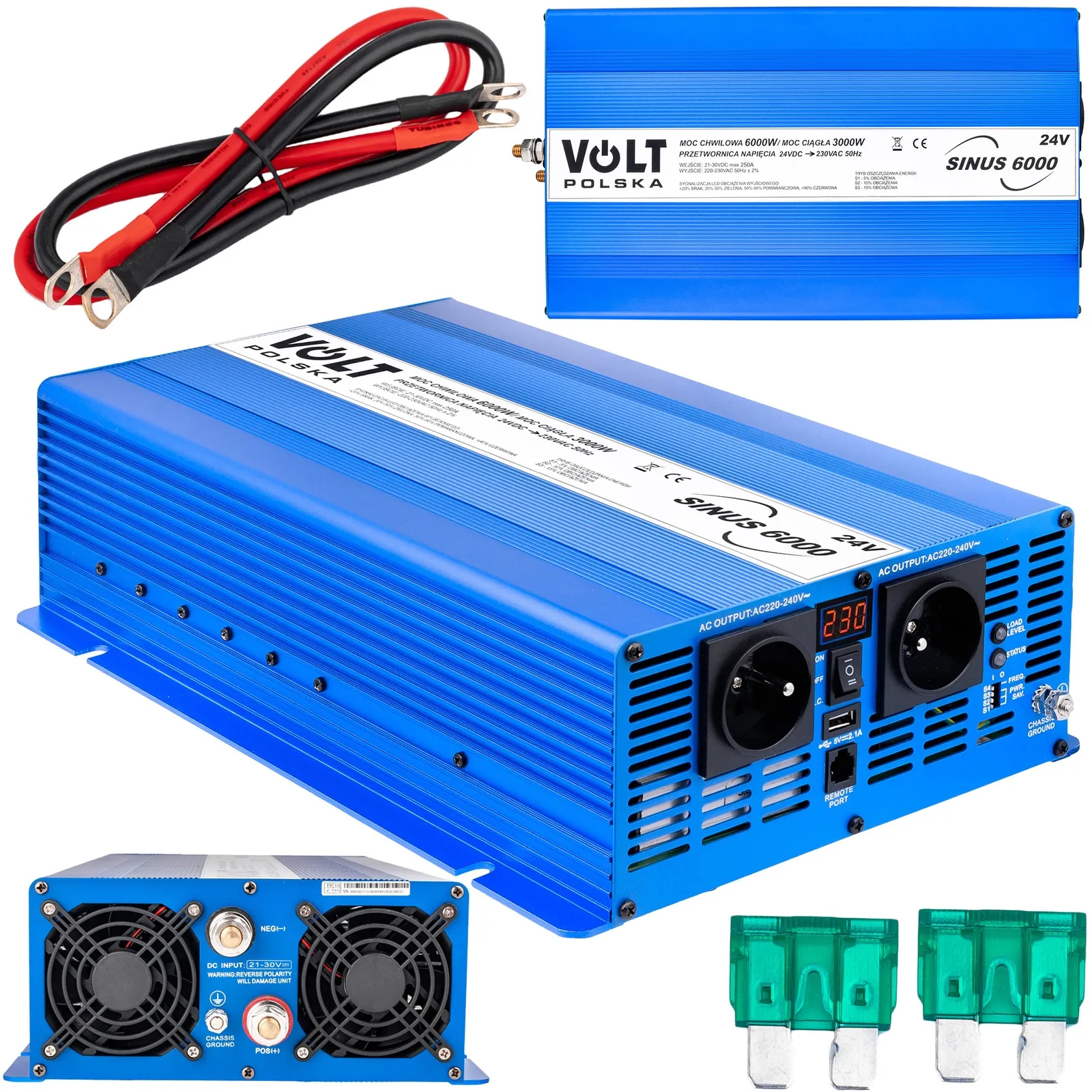 Przetwornica napięcia SINUS ECO 6000 (24V/230V)(6000/3000W) VOLT POLSKA