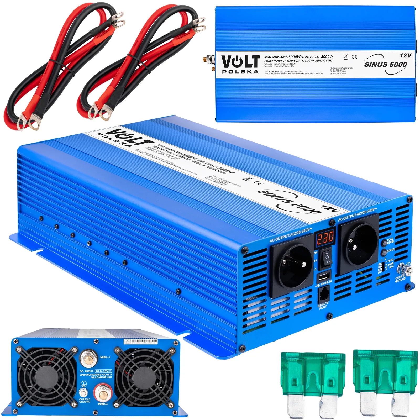 Przetwornica napięcia SINUS ECO 6000 (12V/230V)(6000/3000W) VOLT POLSKA