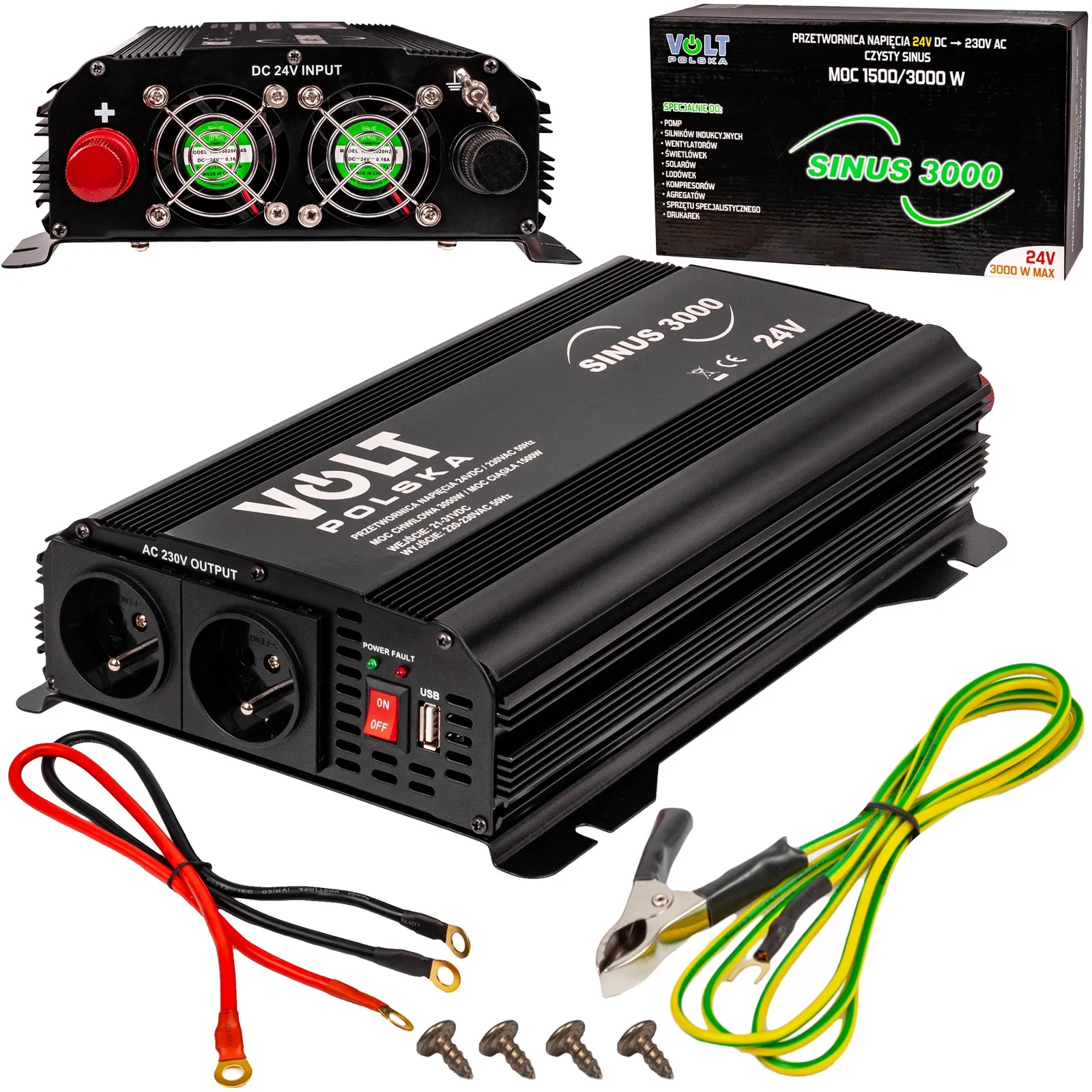 Przetwornica SINUS-1500/3000W (24V/230V) VOLT POLSKA