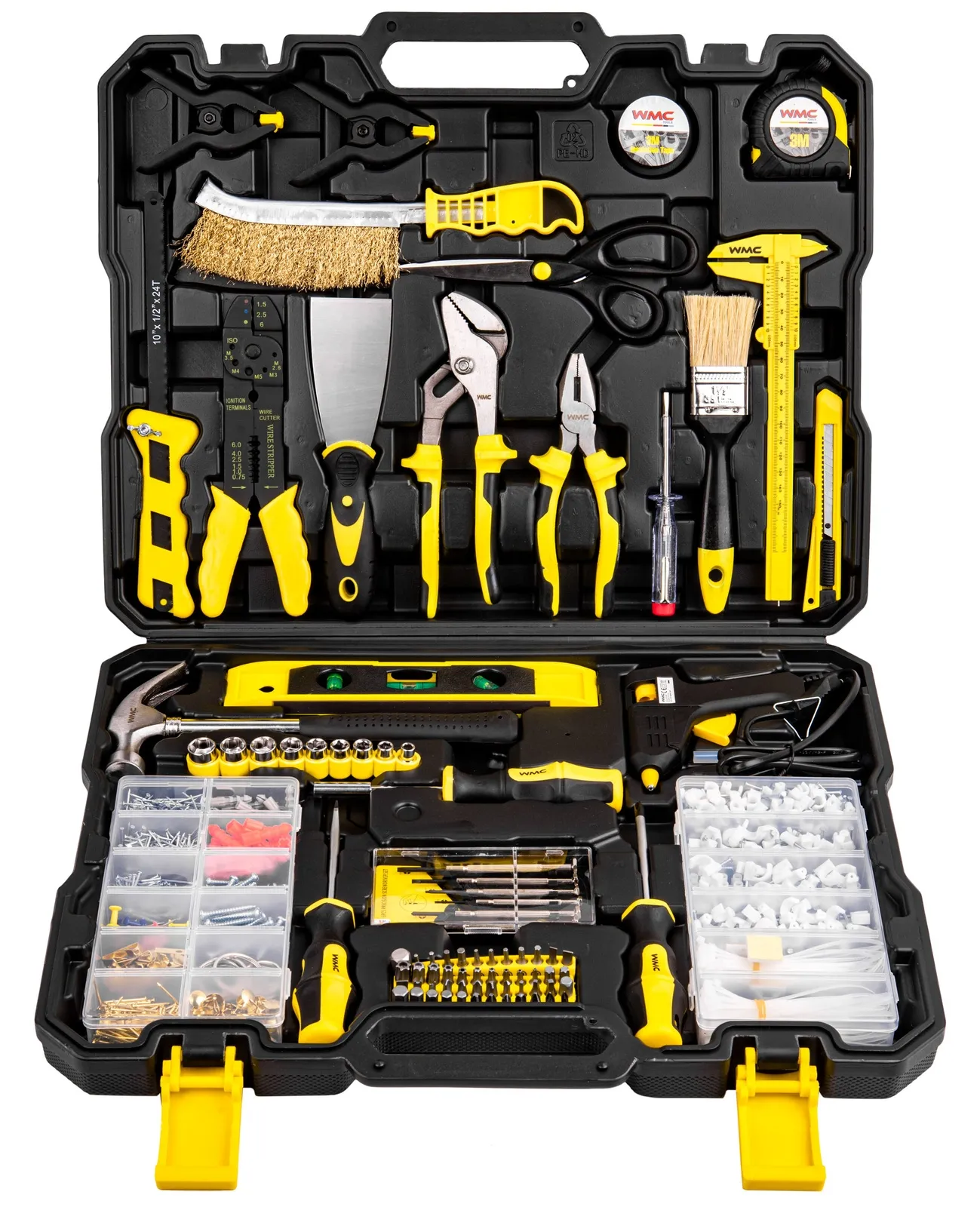 Zestaw narzędziowy klucze nasadowe wkrętaki bity 1001 el WMC