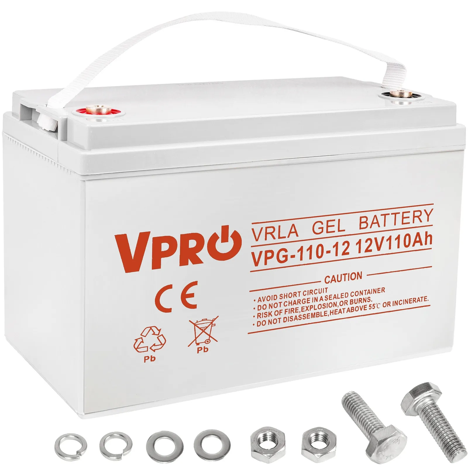 Akumulator żelowy głębokiego rozładowania 12V 110Ah V-PRO VOLT POLSKA