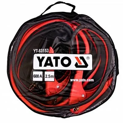 Kable przewody rozruchowe grube 600A 2x2,5m YATO