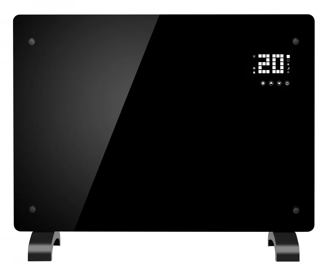 Grzejnik elektryczny TERMOGLASS PRO SMART 2000W - sterowanie Wi-Fi CZARNY VOLT POLSKA