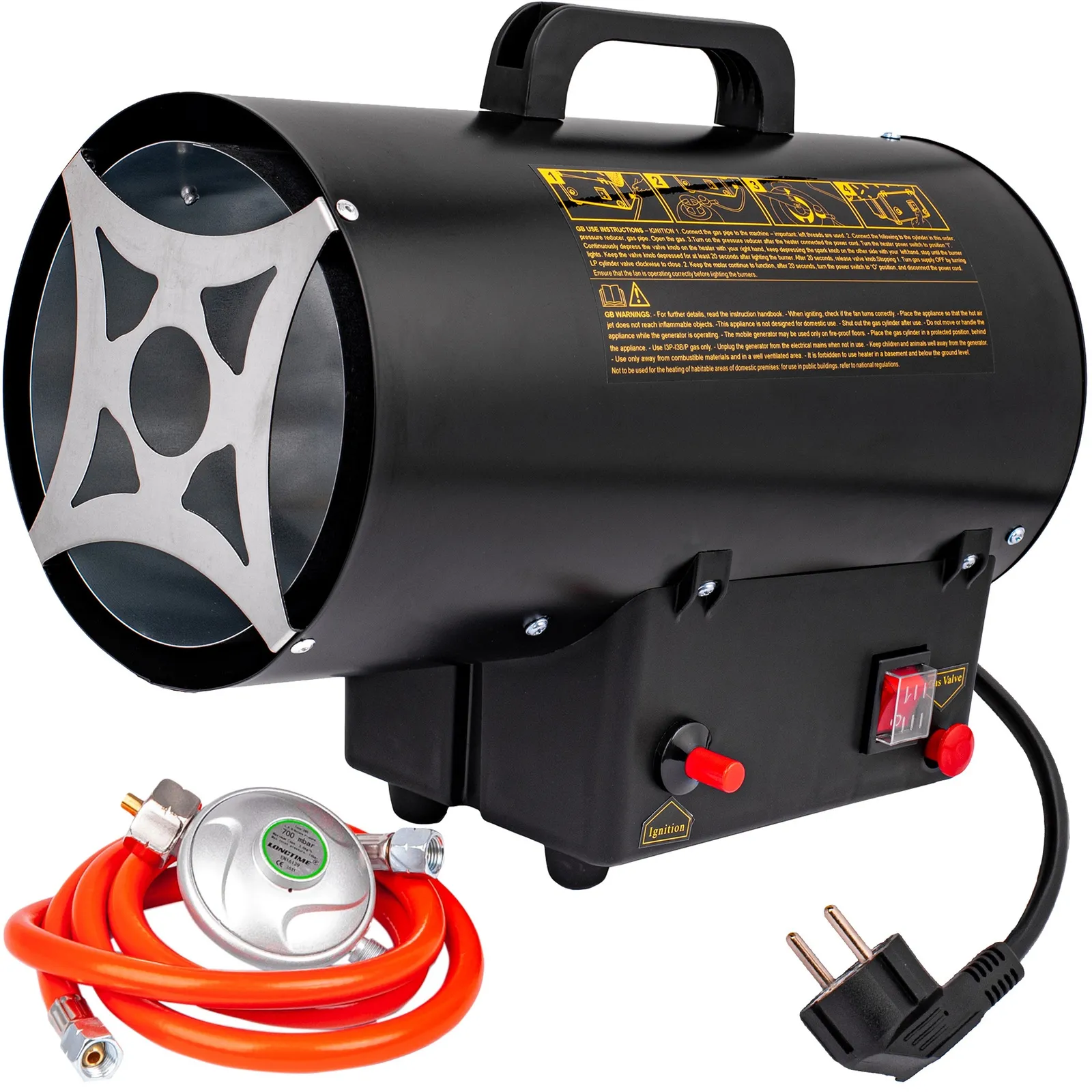 Nagrzewnica dmuchawa gazowa piecyk 15kW wąż + reduktor VOLT POLSKA