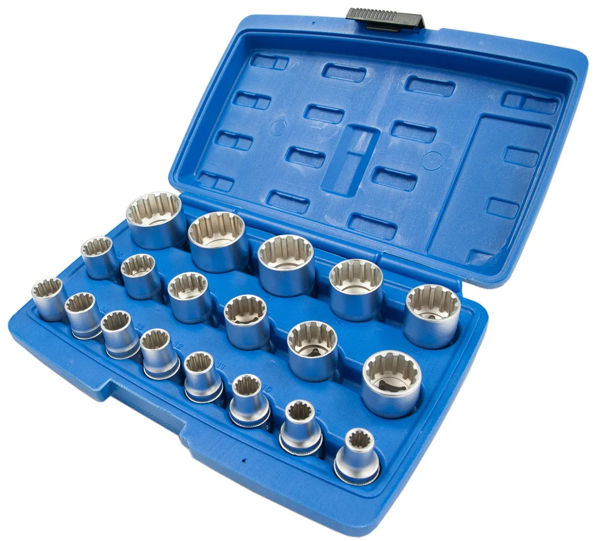 Klucze nasadowe TORX SPLINE 1/2 19el SILVER