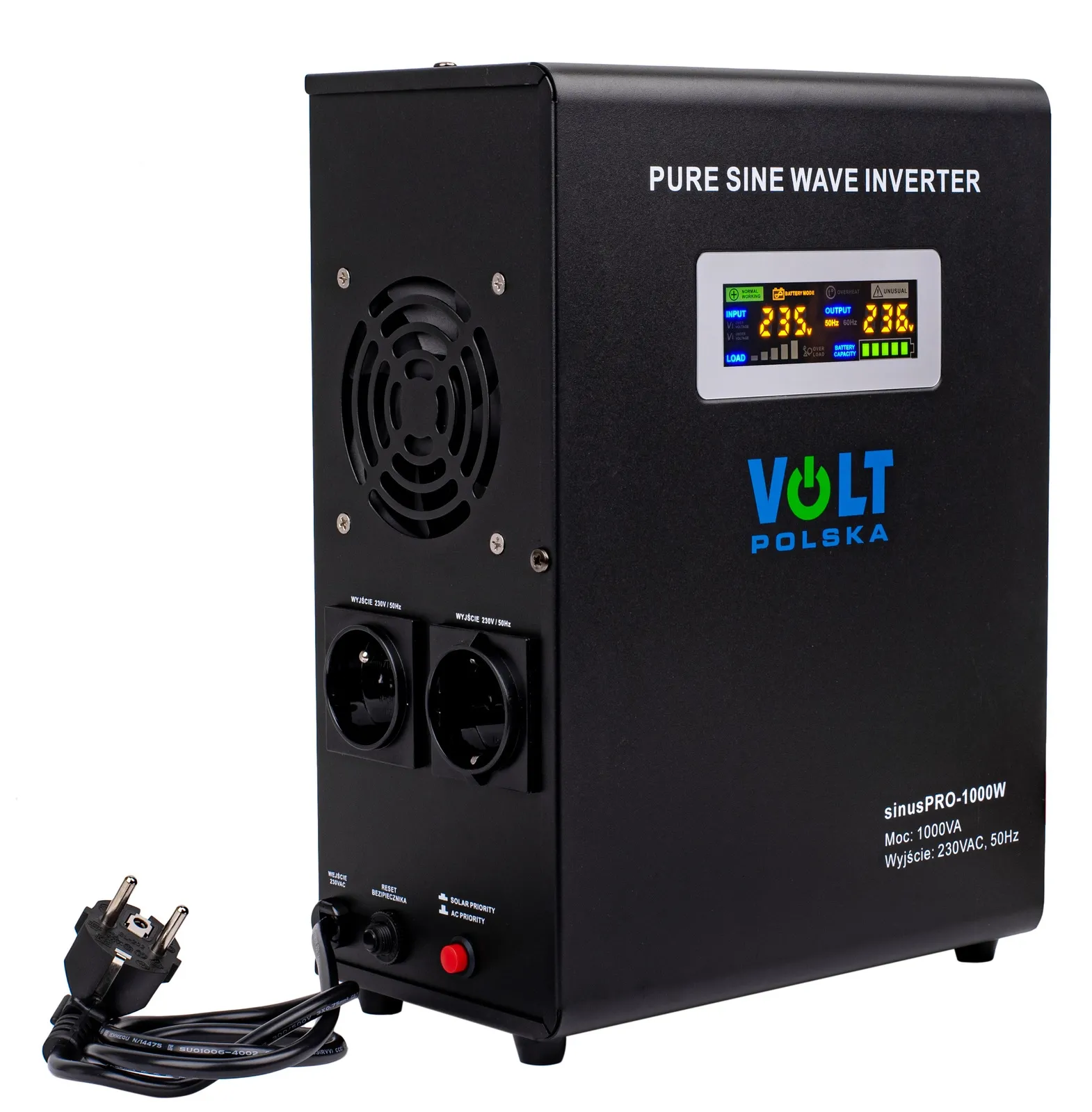 Przetwornica UPS Awaryjne Zasilanie Pieca CO SINUSPRO-1000W (12V/230V/1000W)