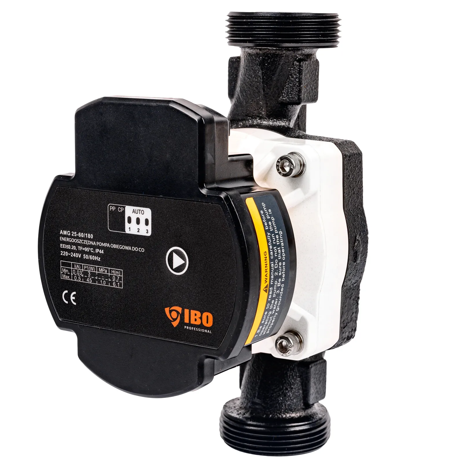 Pompa cyrkulacyjna do instalacji C.O. ze śrubunkami AMG 25-60/180 IBO