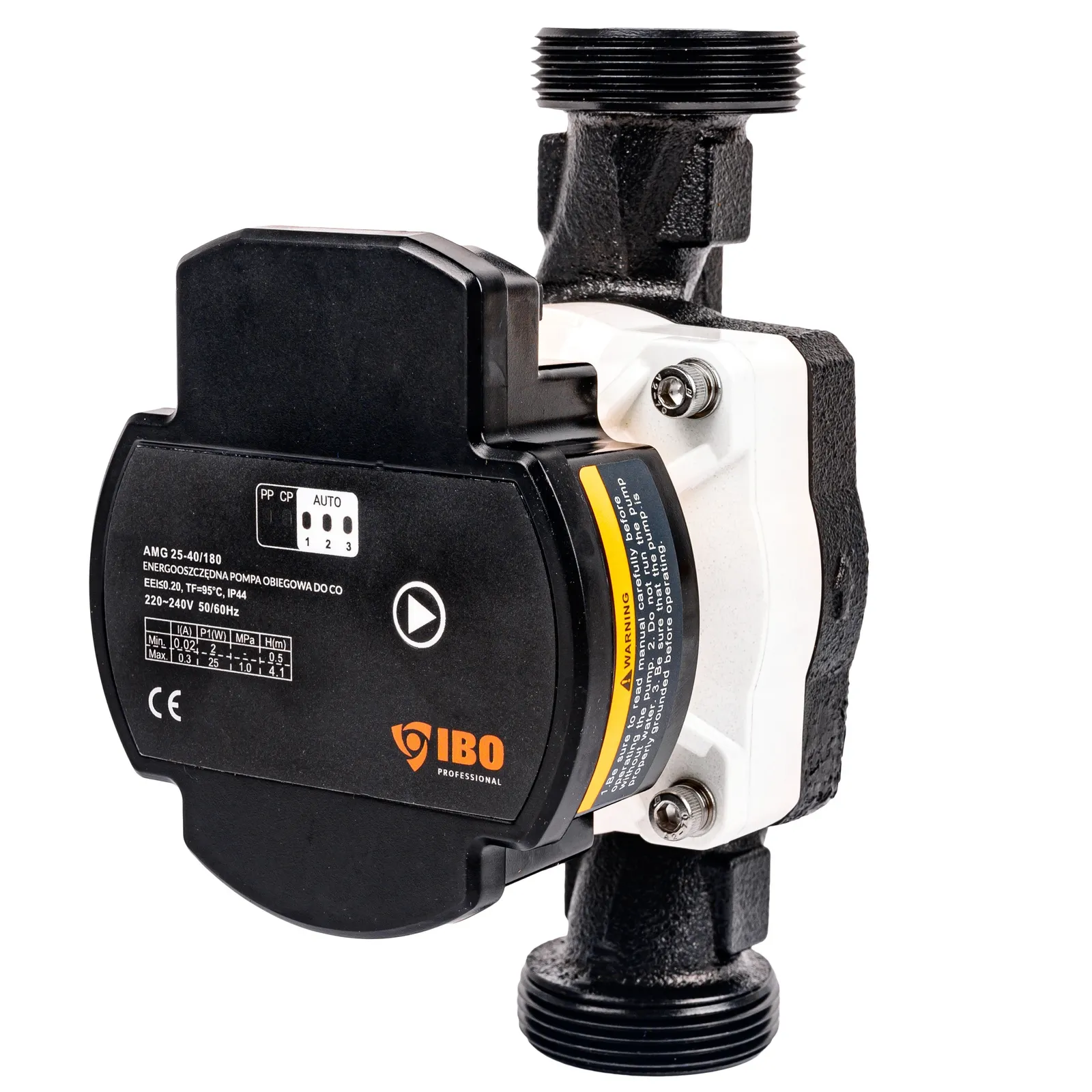 Pompa cyrkulacyjna do instalacji C.O. ze śrubunkami AMG 25-40/180 IBO
